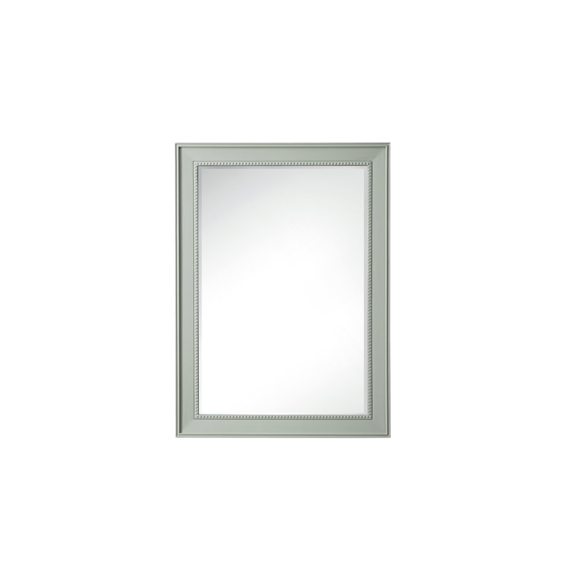 Calisto Solid Wood Flat Wall Mirror, 40" H x 29" W, Sage Green