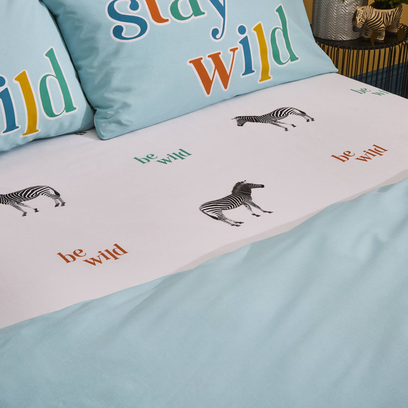 Stay Wild Zebra Easy Care Fitted Sheet, King