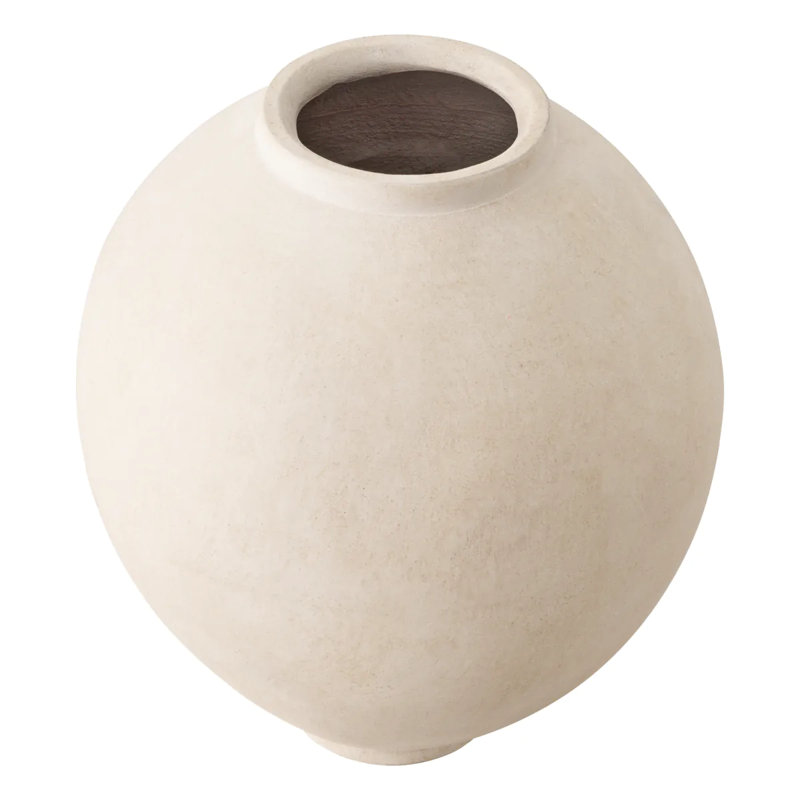 Moon Jar Handcrafted Earthenware Table Vase
