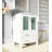 Volez 24 in W x 18.25 in D Single Bath Vanity, White Ceramic Top and Chrome Faucet Set-104788319