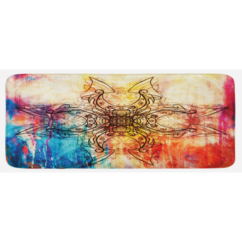 Tapis de cuisine mandala