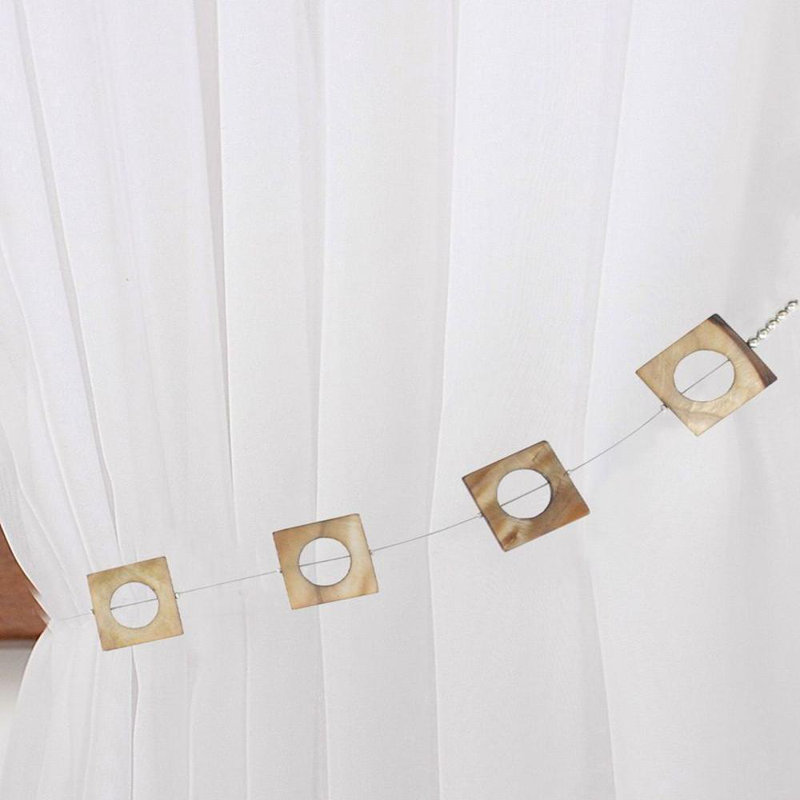 Fabric 10cm Curtain Tieback, Beige