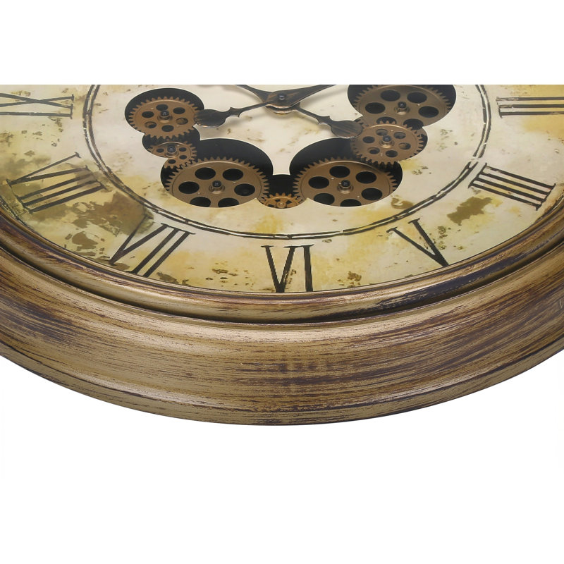Rond, mécanisme d'engrenage, grande horloge murale