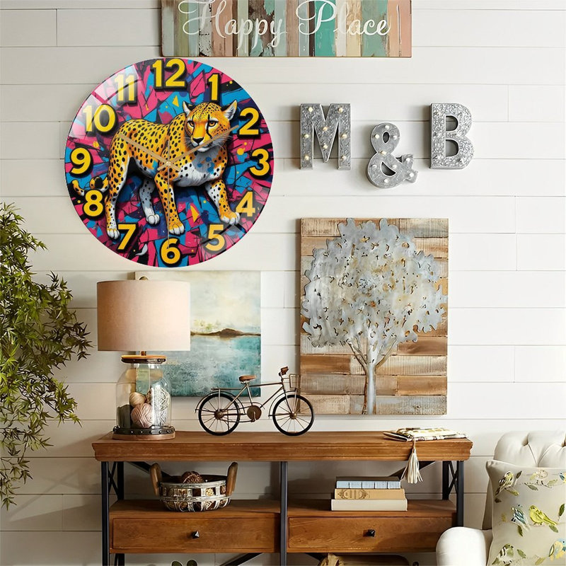 Horloge murale Leopard