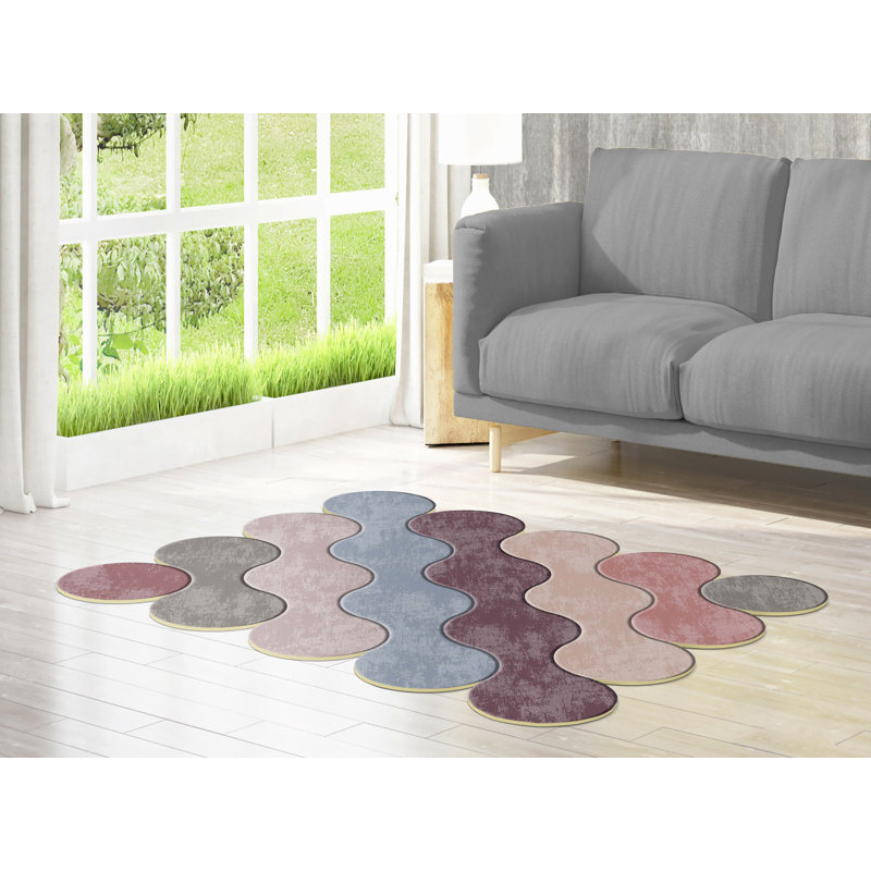 Luxurious Area Rug (4 ft x 6 ft), 100% Polyester, 1200 g/m² | Non-Slip Underside with Leather Sole, 0.2 in Sponge Height | Antibacterial, Anti-Allergic, Machine Washable at 30°C | Easy Clean, Digital Print Design