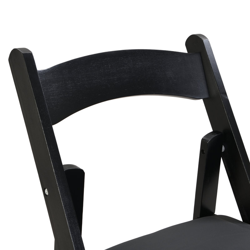 Chaises pliantes rembourrées en bois Dulcina, Noir