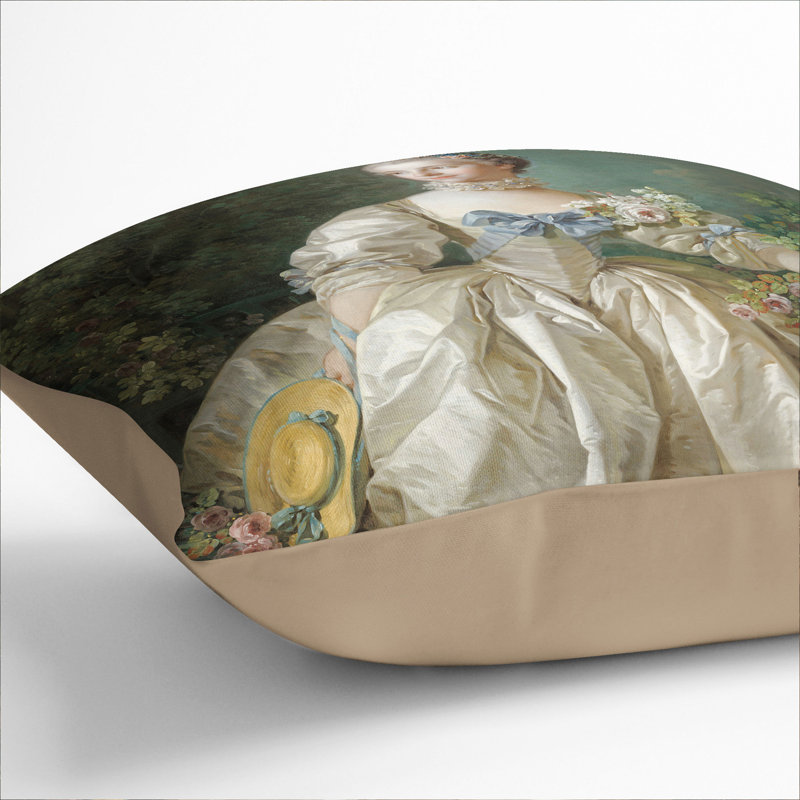 Madame Bergeret Square Throw Cushion, 55cm H x 55cm W x 20cm D, Stone
