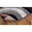 Tapis bleu marine à motif géométrique Koo-1510150703