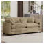 Canapé de causeuse moderne en tissu pour salon, canapé rembourré 2 places à assise profonde de grande taille avec 4 coussins, chenille blanche-2069301660