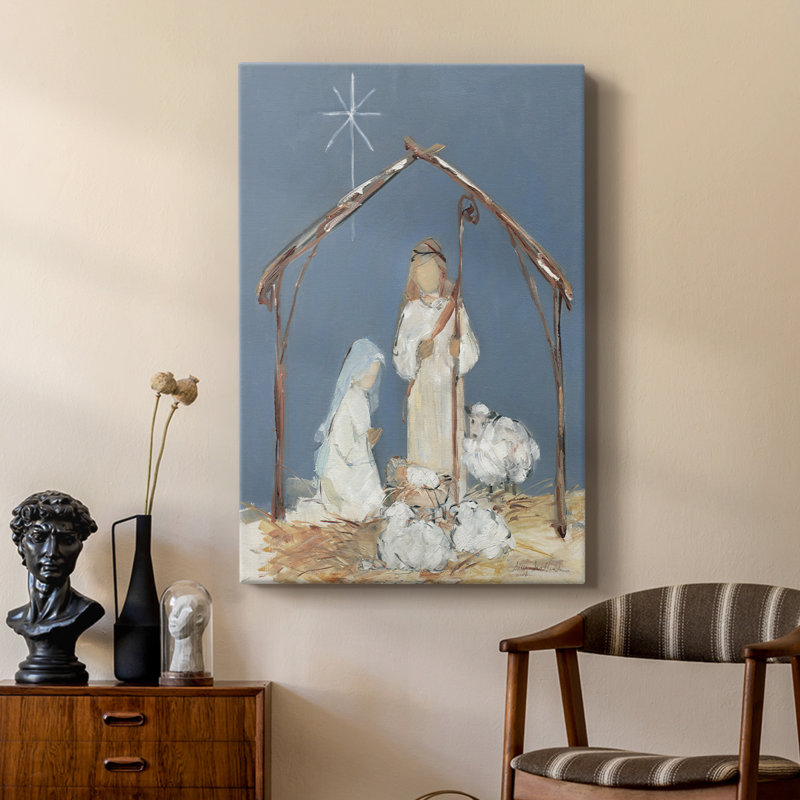 Crèche de la crèche du Crépuscule - galerie Cavas sur mesure, H 18 po x l 12 po