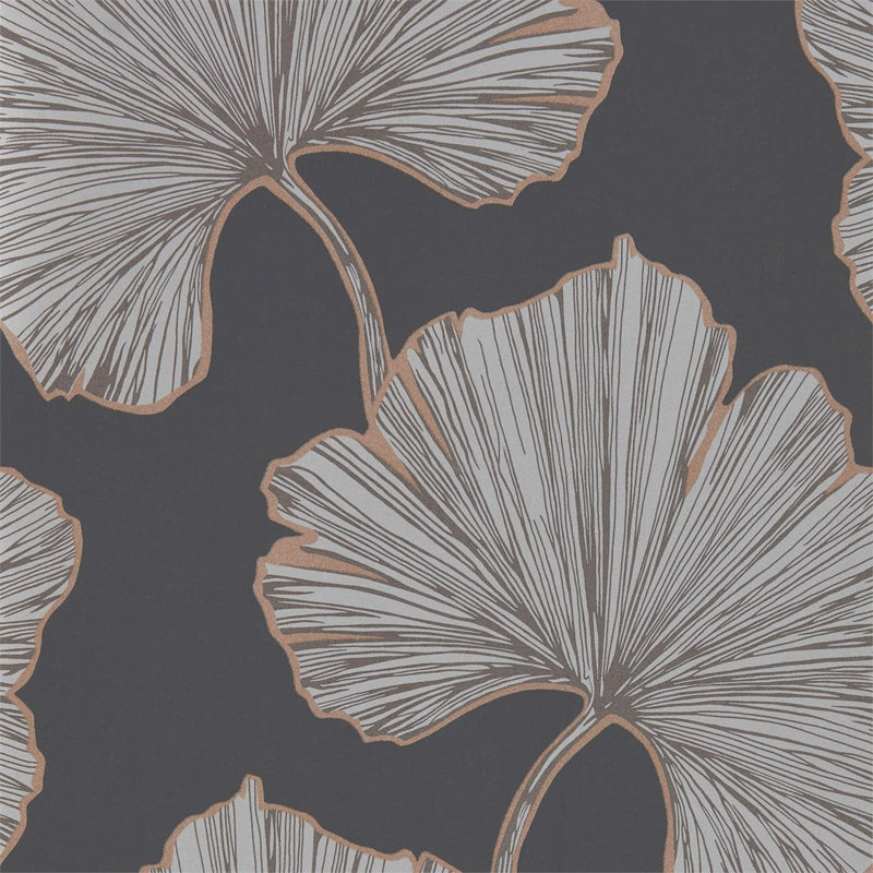 Azurea Wallpaper, Ebony/Rose Gold