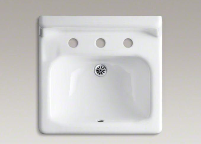 Hudson 19" x 17" Wall-mount Bathroom Sink with 8" Centers Kohler