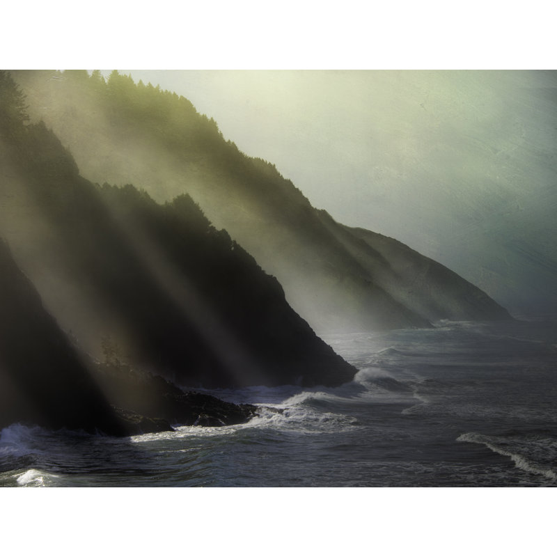 Crepuscular Coast Print by Harold Davis, Black Framed Paper, 25.25" H x 31.25" W