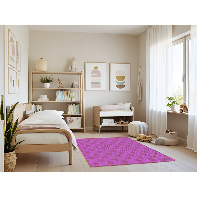 Tapis rose à motif Cohasset, Rectangle 3 pi x 5 pi