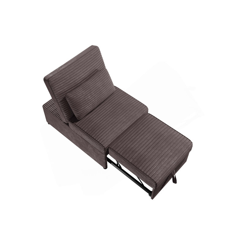 Coussin en velours côtelé contemporain