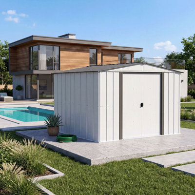 Classic Steel Storage Shed, 10X8, Charcoal