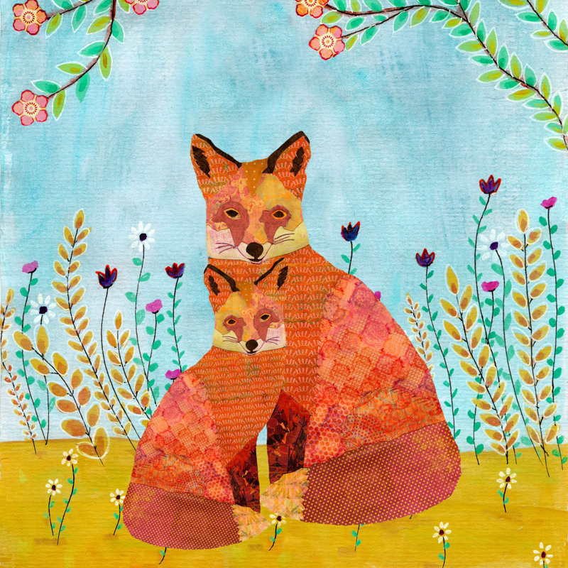 «Autumn Foxes», reproduction sur toile tendue, H 48 po x l 48 po x P 1,5 po