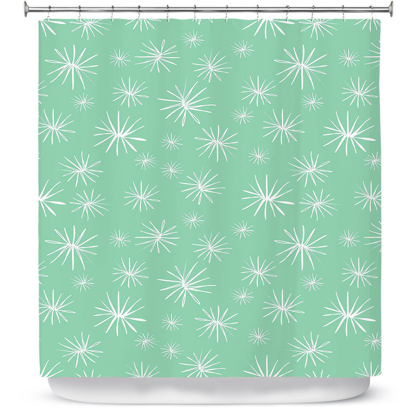 Rideau de douche simple pissenlits parsley