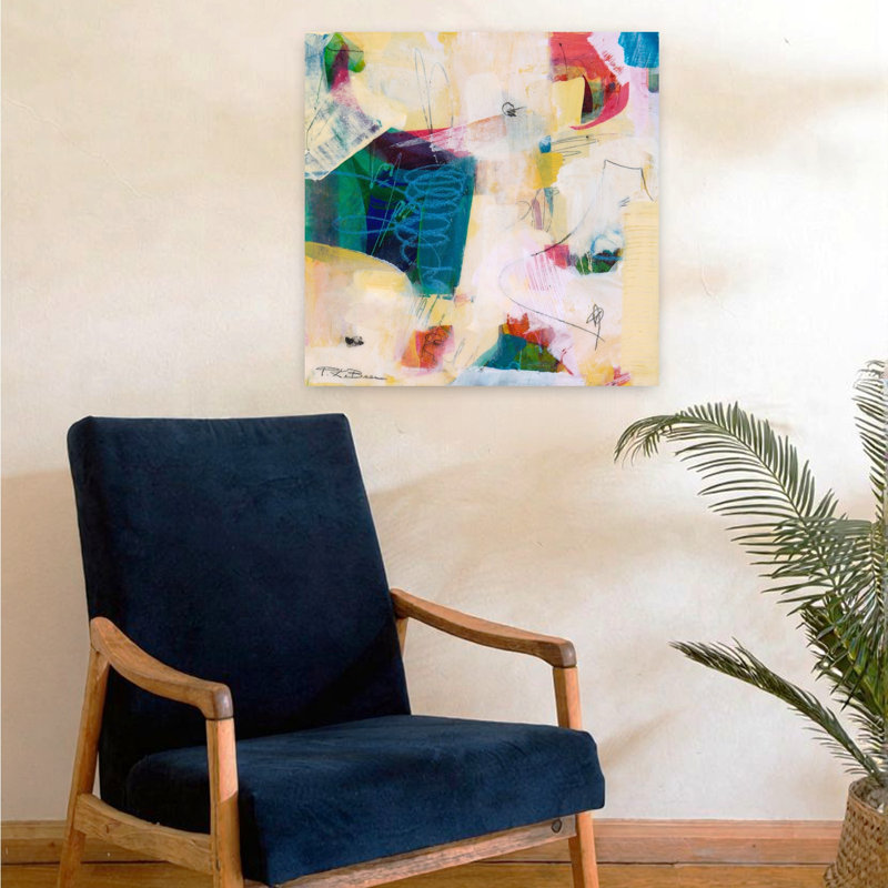 Oide 2, art abstrait contemporain, H 24 po x l 24 po