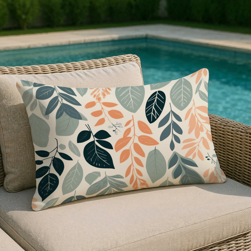 Garden Echoes Indoor And Outdoor Throw Pillow, Rectangle 18"H x 25"W