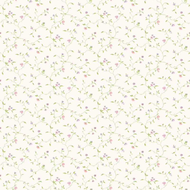 Schofield 10m x 53cm Matte Wallpaper Roll, Pink/White