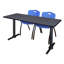 Neyland Cain T-Base Training Table and 2 Stacking Chairs-32520324-32520329-32520330