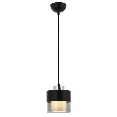 Modern Industrial Chandelier, Black & Silver Metal Body, 27.6 in Height x 5.9 in Diameter | E27 Socket, Max 40W | Scandinavian Novelty Design, Perfect for Dining Room or Living Space, Elegant & Stylish Lighting