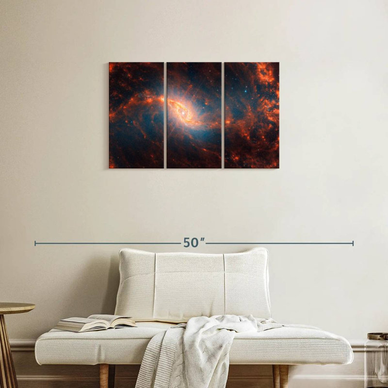 Oberle Webb et Hubble - Galaxie spirale NCL 1365, H 20 po x l 33 po