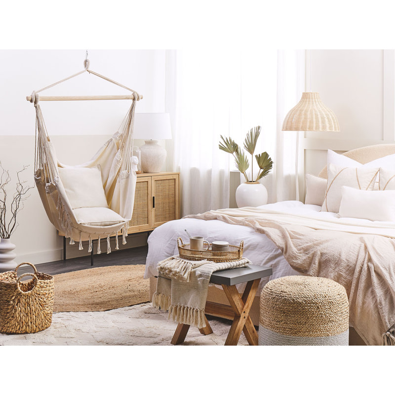 Balibo Cotton Hanging Chair, Beige