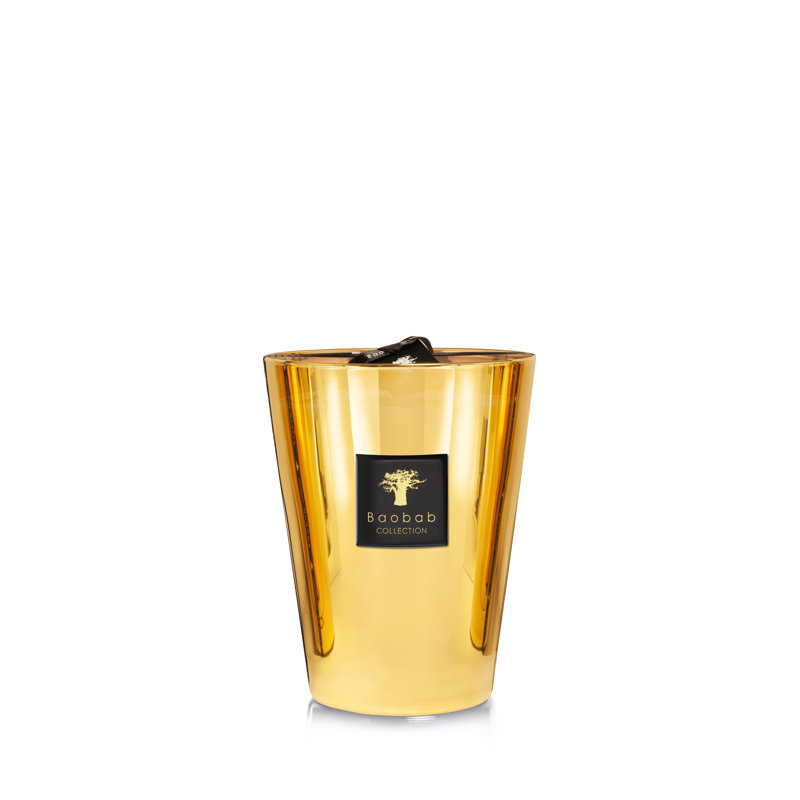 Les Exclusives Aurum Candle, 9.45" H x 7.41" W x 7.41" D
