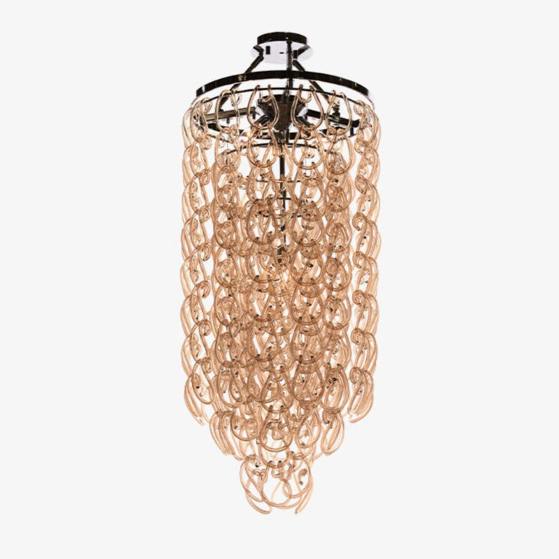 Tessa 4 - Light Chandelier, Natural Bronze, Champagne