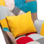 Lula Upholstered Linen With Footstool Wingback Chair