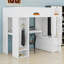 Lit mezzanine avec bureau, garde-robe, éclairage contrôlé par l'application et station de charge pour les chambres à coucher complètes-891986043-891986042