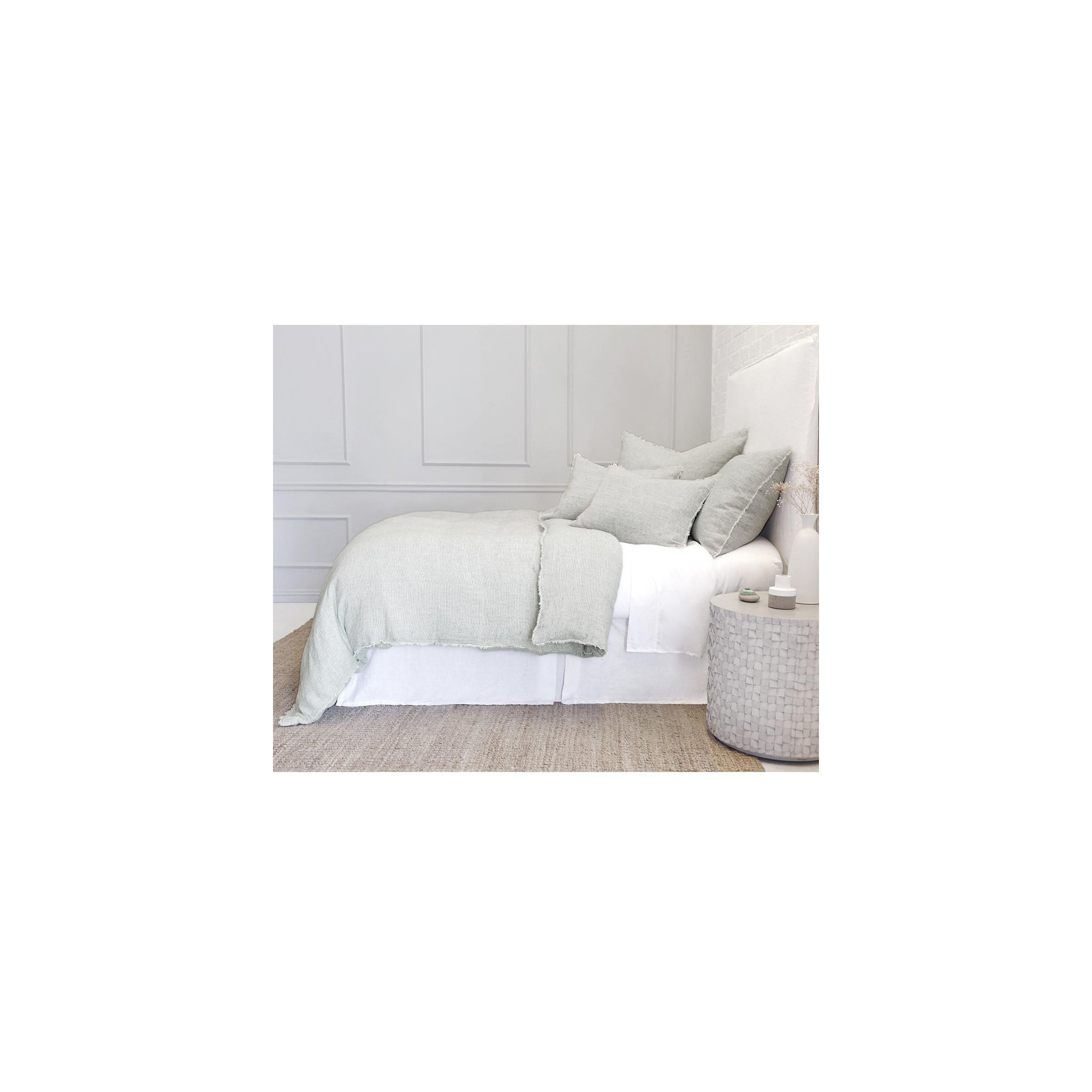 Logan Cotton Duvet Cover, King, Olive