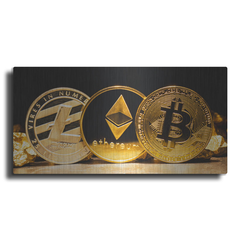 «The OG Crypto II», art mural en métal «The OG Crypto II» par Luxe Metal Portfolio