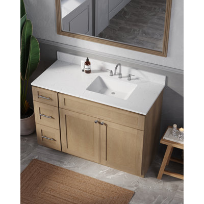 Disar 49'' Single Bathroom Vanity with Quartz Top