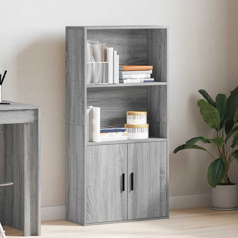 Bookcase 60X24x120 Cm Engineered Wood, Grey Sonoma