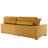 2 - Piece Upholstered Orange Corduroy Modular Sectional Sofa with Pillow Back and Solid Wood Legs-185611591