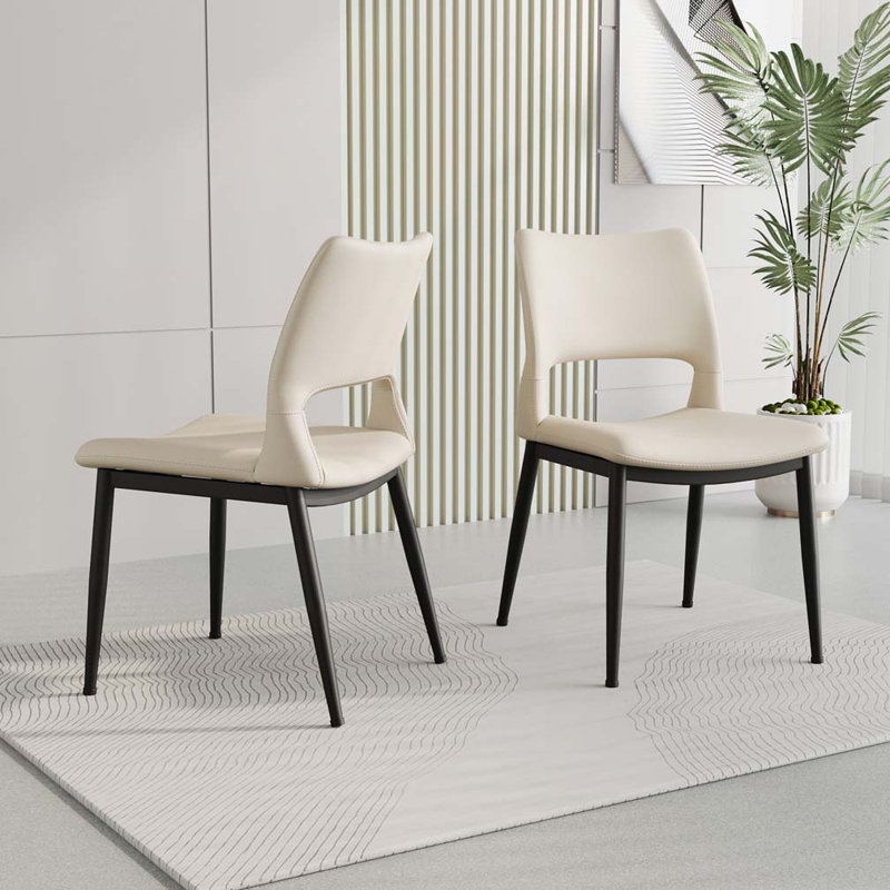 Chaise en similicuir de polyuréthane, Blanc