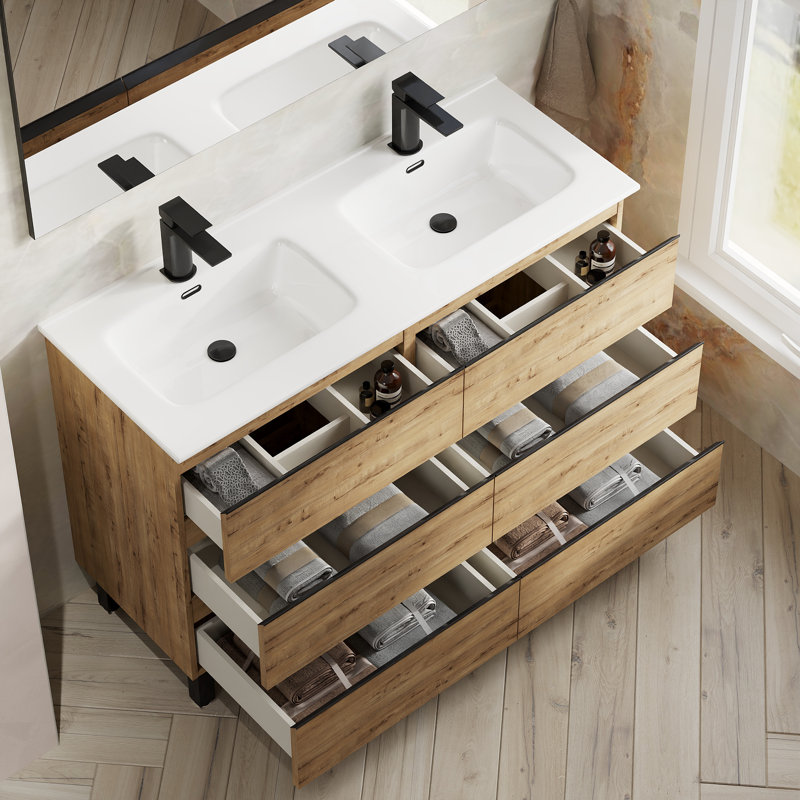 Rosabell 1mm Double Bathroom Vanity with Basin