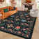 Moroccan Flower Washable Carpet Non-Slip Rug Decor Throw Mat