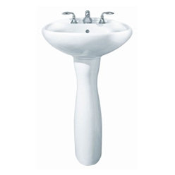  Lavabo Sur Colonne En Céramique De 6" Avec Trop-plein Savona