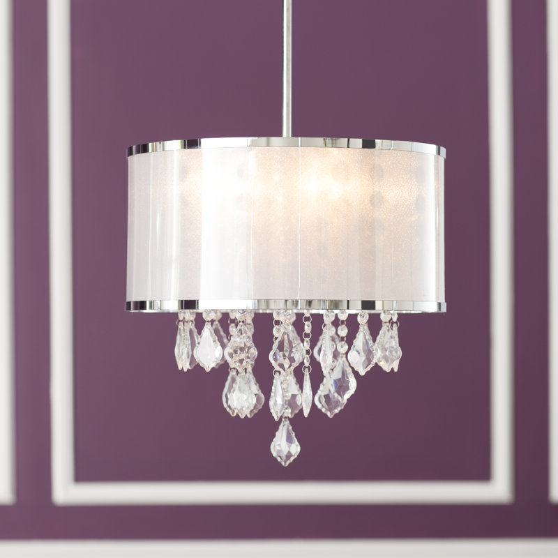 Lustre cylindrique avec abat-jour à 4 lumières Lindsey