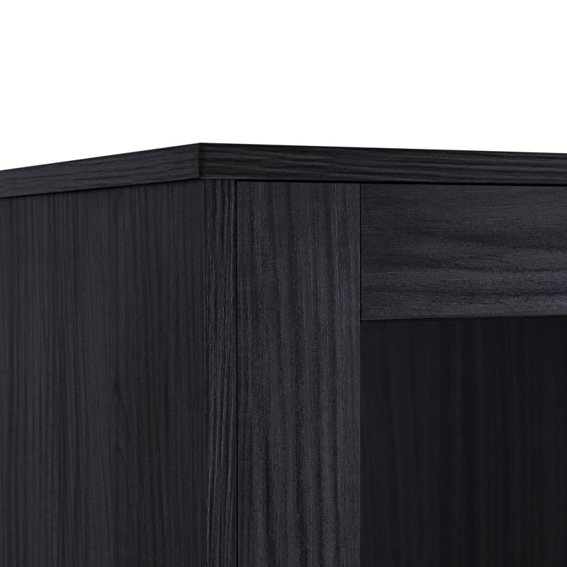 Vitrine moderne et élégante avec lumières DEL et multiples options de rangement, Noir