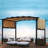 12X9 Ft Metal Pergola Gazebo With Retractable Shade Canopy-86163897