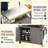 Multifunctional Kitchen Islands With Storage, Stainless Steel And Wood, Mobile Outdoor And Indoor