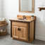 Meuble-lavabo Fireside Lodge Hickory - 30 po - Plateau de style dalle - Espresso - Verre liquide-1502000855