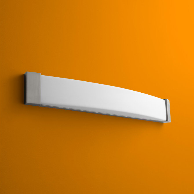 Barre d’éclairage de salle de bain 2 lumières Alivia, Nickel satiné