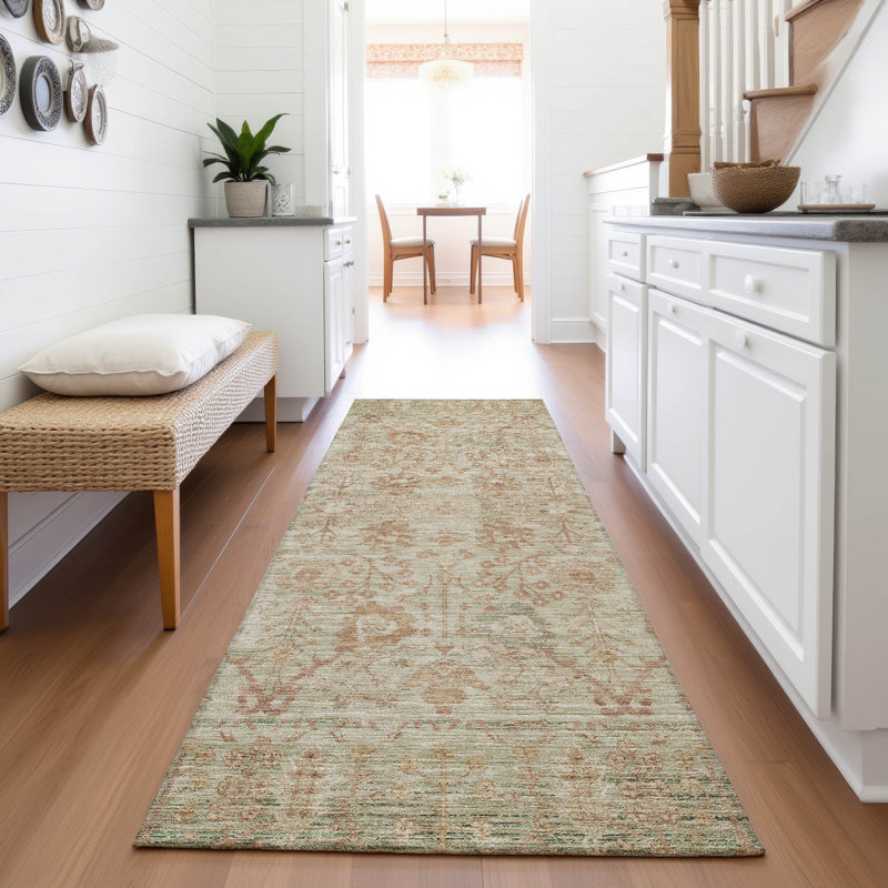 Premium Machine Washable Wayne AMF1106 Global Rug, Runner 2'3" x 7'6"