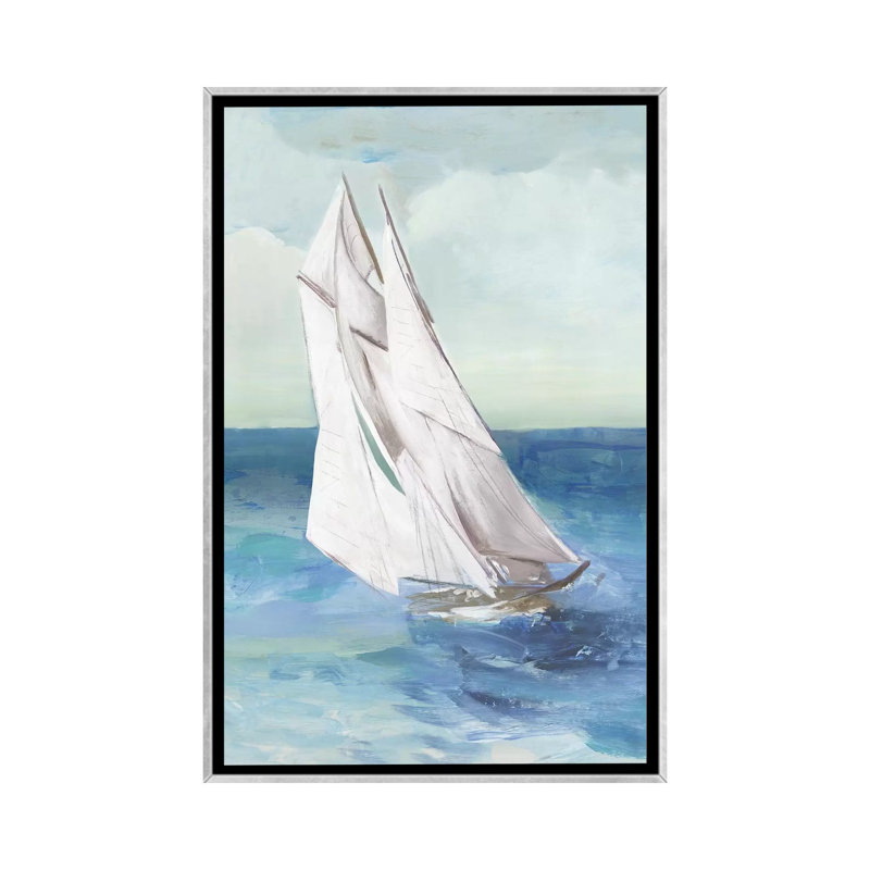 "Kiana" par Allison Pearce, reproduction d’art, H 48 po x l 32 po x P 1,5 po, Toile avec cadre argenté, Pas de tapis